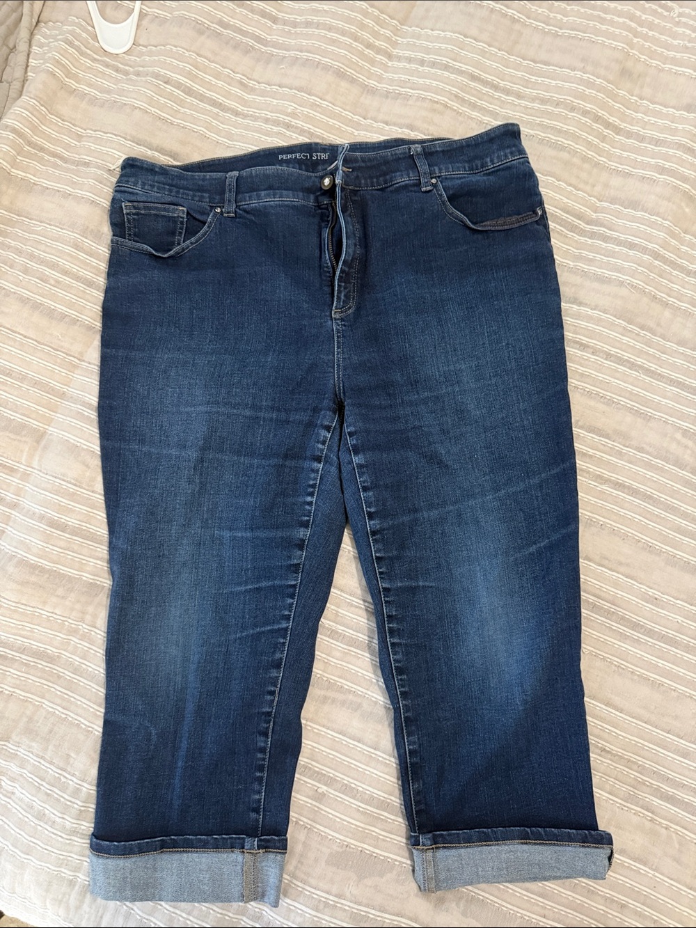 Chico's Dark Indigo Cropped Slim Jeans